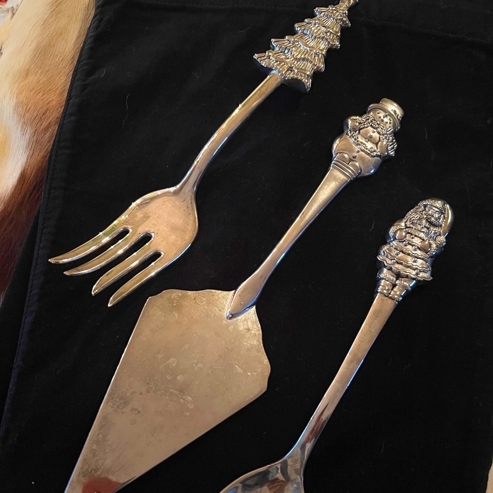 Three Piece Christmas Serving Set - International Silver Company